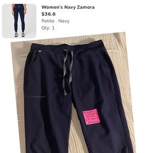 Figs Zamora Navy Scrub Pants Petite Large